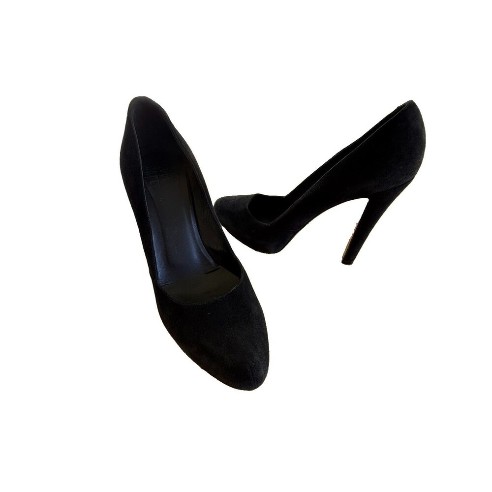 Givenchy BLACK LEATHER SUEDE HIGH HEEL POINTED CLASSIC PUMP SHOES Sz 36.5 GUC - Picture 5 of 16